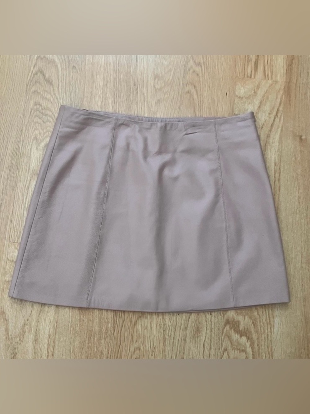 ALEXANDER WANG Women’s Leather Mini Skirt in Blush Pink. Sz S